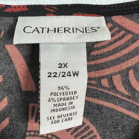 NWT Catherines Women's 2X Maxi Dress Stretch Tribal Art Print Bohemian Vacation - Picture 7 of 12